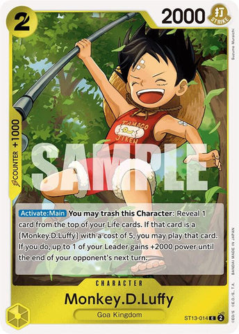 Monkey.D.Luffy (014) - Foil (Ultra Deck: The Three Brothers)(ST13-014)(C)