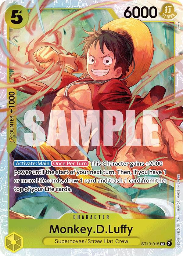 Monkey.D.Luffy (015) - Foil (Ultra Deck: The Three Brothers)(ST13-015)(SR)