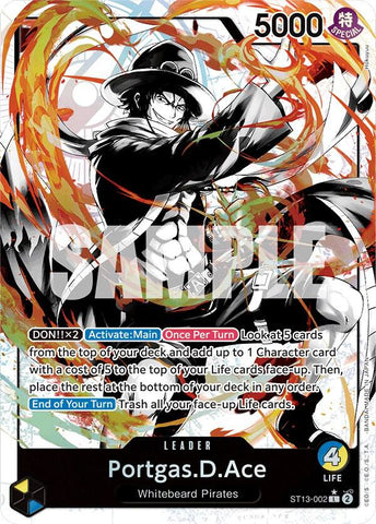 Portgas.D.Ace (002) (Parallel) - Foil (Ultra Deck: The Three Brothers)(ST13-002)(L)