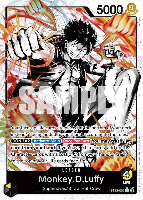 Monkey.D.Luffy (003) (Parallel) - Foil (Ultra Deck: The Three Brothers)(ST13-003)(L)