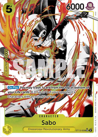 Sabo (008) (Parallel) - Foil (Ultra Deck: The Three Brothers)(ST13-008)(SR)