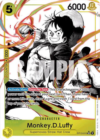 Monkey.D.Luffy (015) (Parallel) - Foil (Ultra Deck: The Three Brothers)(ST13-015)(SR)