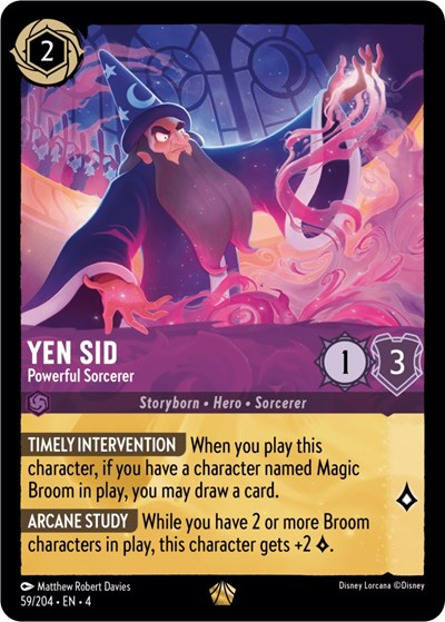 Yen Sid - Powerful Sorcerer - Cold Foil (Ursula's Return)(4-059/204)(L)