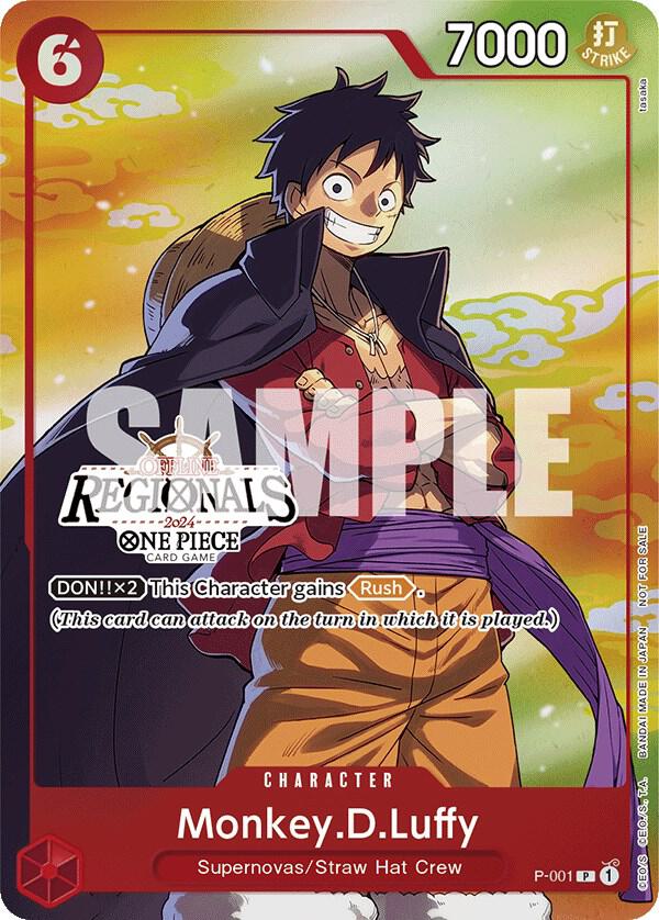Monkey.D.Luffy (001) [Offline Regional 2024 Vol. 2] [Participant] [Foil] (One Piece Promotion Cards)(P-001)(PR)