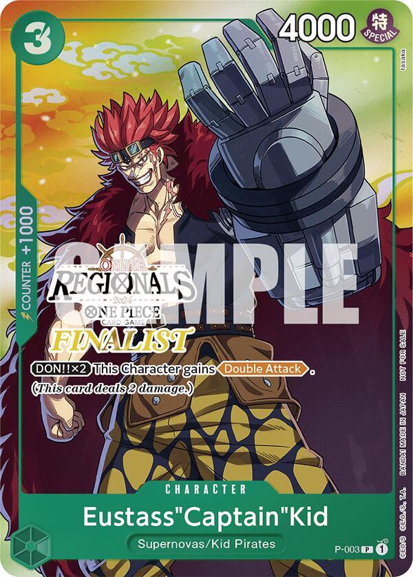 Eustass"Captain"Kid [Online Regional 2024 Vol. 2] [Finalist] [Foil] (One Piece Promotion Cards)(P-003)(PR)