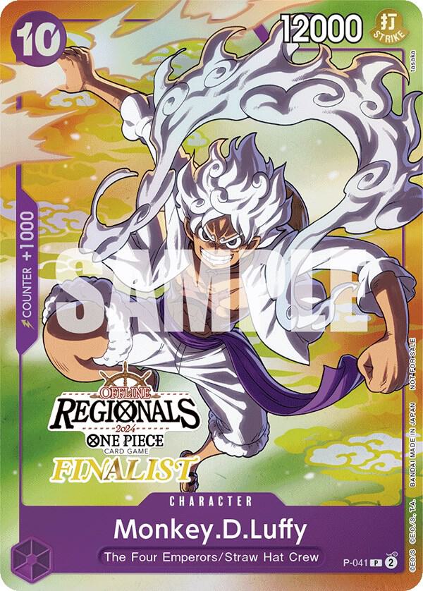 Monkey.D.Luffy (041) [Offline Regional 2024 Vol. 2] [Finalist] [Foil] (One Piece Promotion Cards)(P-041)(PR)