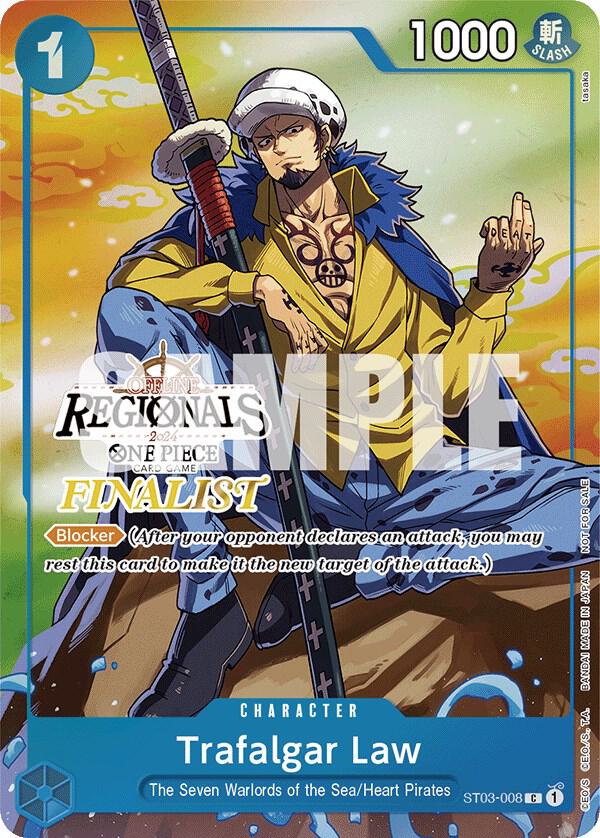 Trafalgar Law [Offline Regional 2024 Vol. 2] [Finalist] [Foil] (One Piece Promotion Cards)(ST03-008)(PR)