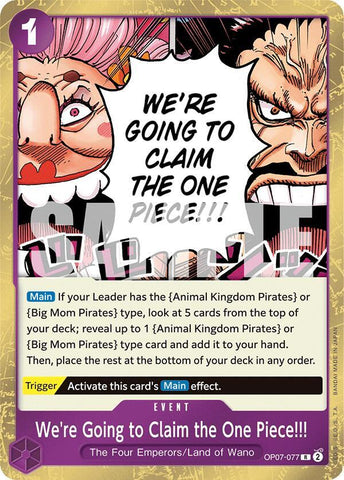 We're Going to Claim the One Piece!!! - Foil (500 Years in the Future)(OP07-077)(R)