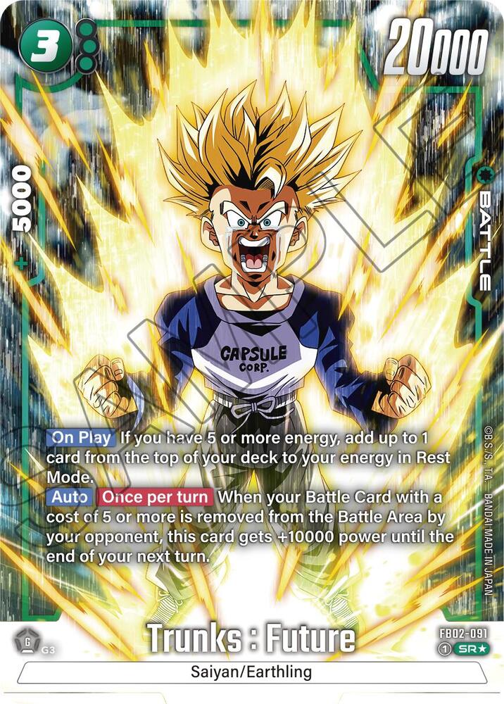Trunks : Future [091] [Alternate Art] [Foil] (FB02-091)(SR)