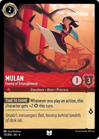 Mulan - Enemy of Entanglement - Cold Foil (Ursula's Return)(4-115/204)(U)