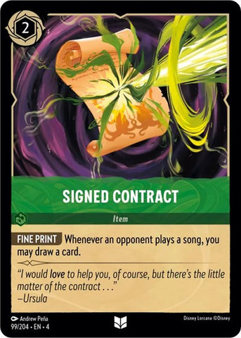 Signed Contract - Cold Foil (Ursula's Return)(4-099/204)(U)