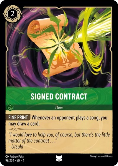 Signed Contract (Ursula's Return)(4-099/204)(U)