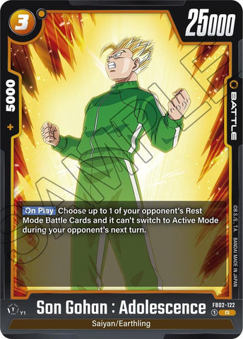 Son Gohan : Adolescence [122] [Foil] (FB02-122)(R)