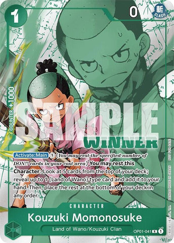 Kouzuki Momonosuke [Winner Pack Vol. 7] [Foil] (One Piece Promotion Cards)(OP01-041)(R)