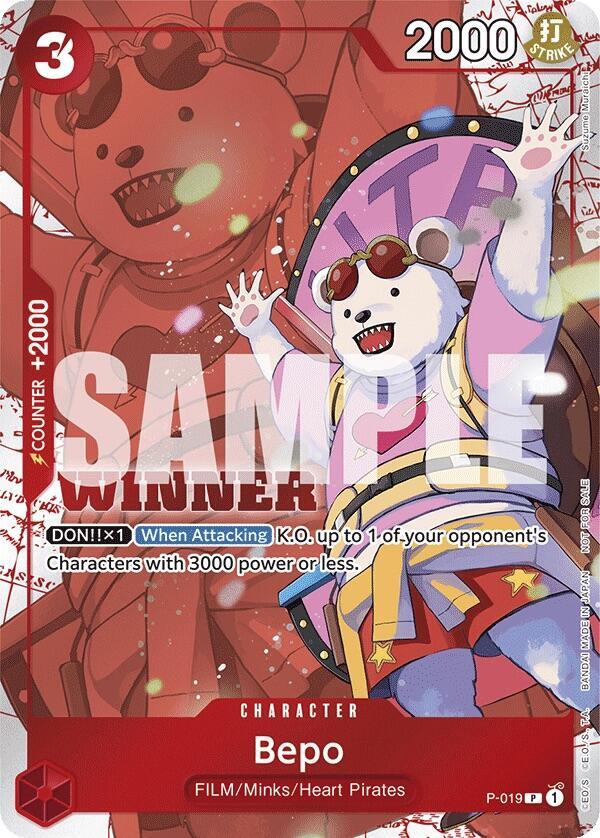 Bepo [Winner Pack Vol. 7] [Foil] (One Piece Promotion Cards)(P-019)(PR)