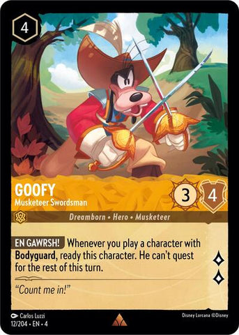 Goofy - Musketeer Swordsman (Ursula's Return)(4-012/204)(R)