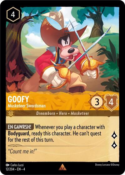 Goofy - Musketeer Swordsman - Cold Foil (Ursula's Return)(4-012/204)(R)