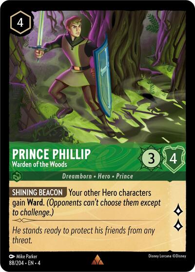 Prince Phillip - Warden of the Woods - Cold Foil (Ursula's Return)(4-088/204)(R)