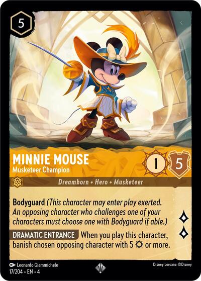 Minnie Mouse - Musketeer Champion - Cold Foil (Ursula's Return)(4-017/204)(SR)