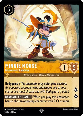 Minnie Mouse - Musketeer Champion - Cold Foil (Ursula's Return)(4-017/204)(SR)