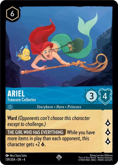 Ariel - Treasure Collector (Ursula's Return)(4-139/204)(SR)