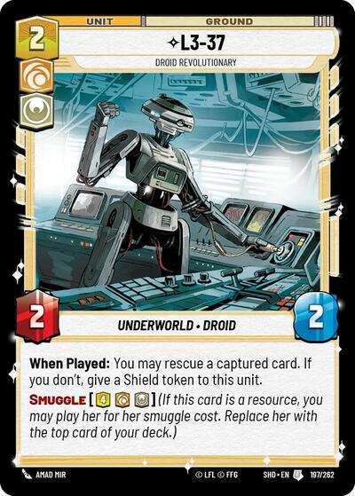L3-37, Droid Revolutionary (Shadows of the Galaxy)(SHD-197/262)(U)