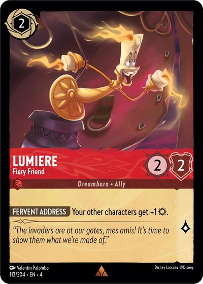 Lumiere - Fiery Friend (Ursula's Return)(4-113/204)(R)