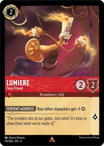 Lumiere - Fiery Friend (Ursula's Return)(4-113/204)(R)