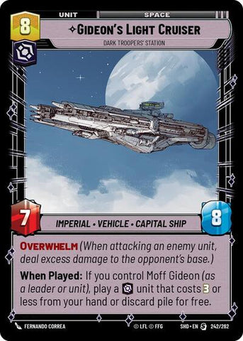 Gideon's Light Cruiser, Dark Troopers' Station (Shadows of the Galaxy)(SHD-242/262)(S)