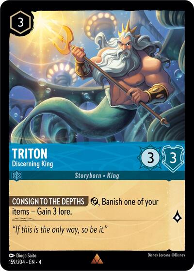 Triton - Discerning King - Cold Foil (Ursula's Return)(4-159/204)(R)