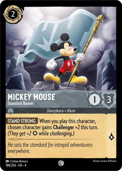 Mickey Mouse - Standard Bearer - Cold Foil (Ursula's Return)(4-188/204)(C)