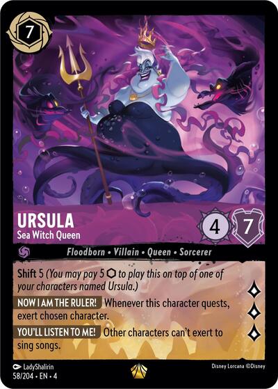 Ursula - Sea Witch Queen - Cold Foil (Ursula's Return)(4-058/204)(L)