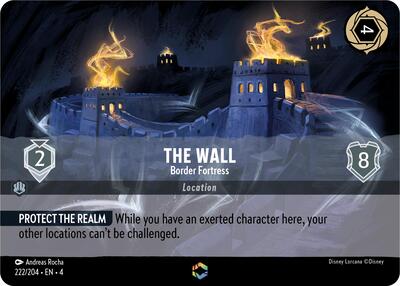 The Wall - Border Fortress (Enchanted) - Holofoil (Ursula's Return)(4-222/204)(E)