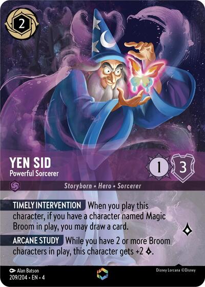 Yen Sid - Powerful Sorcerer (Enchanted) - Holofoil (Ursula's Return)(4-209/204)(E)