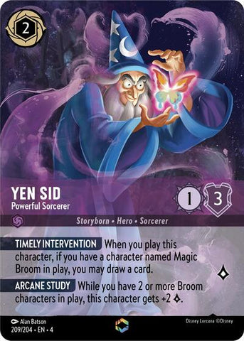 Yen Sid - Powerful Sorcerer (Enchanted) - Holofoil (Ursula's Return)(4-209/204)(E)
