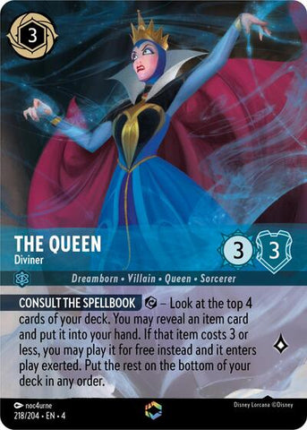 The Queen - Diviner (Enchanted) - Holofoil (Ursula's Return)(4-218/204)(E)