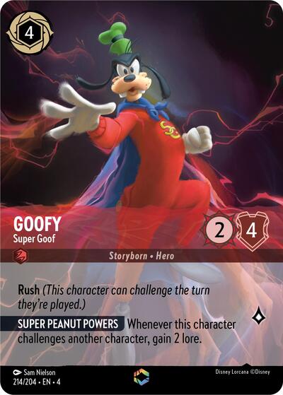 Goofy - Super Goof (Enchanted) - Holofoil (Ursula's Return)(4-214/204)(E)