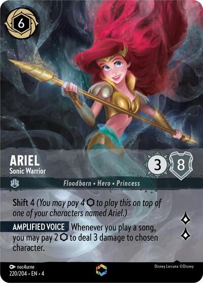 Ariel - Sonic Warrior (Enchanted) - Holofoil (Ursula's Return)(4-220/204)(E)