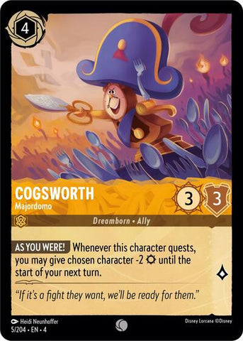 Cogsworth - Majordomo - Cold Foil (Ursula's Return)(4-005/204)(C)