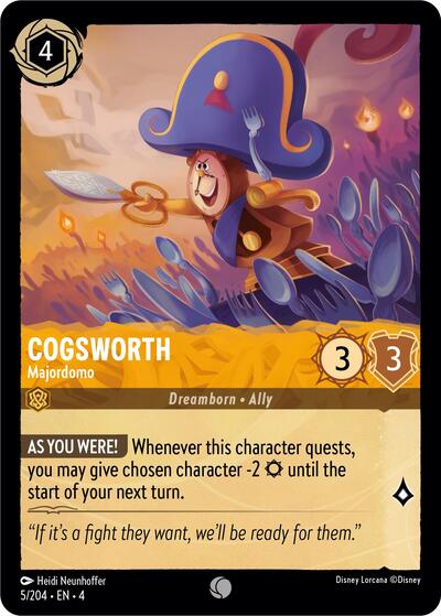 Cogsworth - Majordomo (Ursula's Return)(4-005/204)(C)