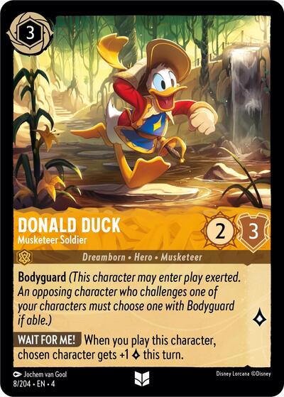Donald Duck - Musketeer Soldier - Cold Foil (Ursula's Return)(4-008/204)(U)