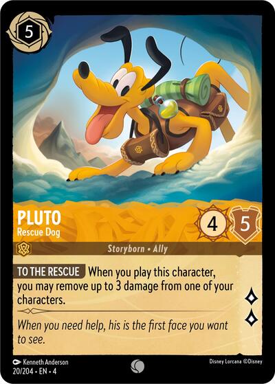 Pluto - Rescue Dog - Cold Foil (Ursula's Return)(4-020/204)(C)
