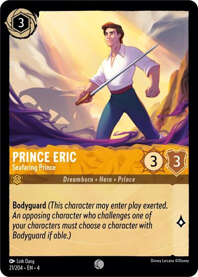 Prince Eric - Seafaring Prince - Cold Foil (Ursula's Return)(4-021/204)(C)