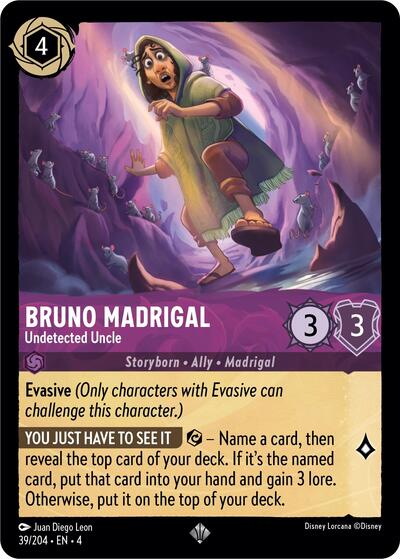 Bruno Madrigal - Undetected Uncle - Cold Foil (Ursula's Return)(4-039/204)(SR)