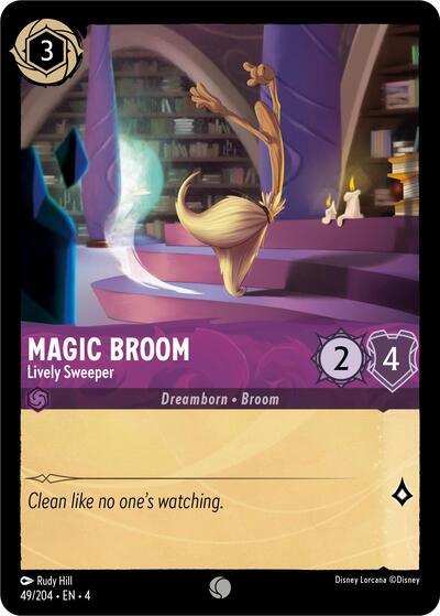 Magic Broom - Lively Sweeper - Cold Foil (Ursula's Return)(4-049/204)(C)