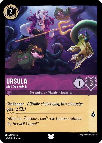 Ursula - Mad Sea Witch - Cold Foil (Ursula's Return)(4-057/204)(U)