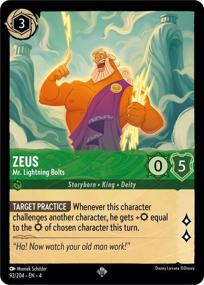 Zeus - Mr. Lightning Bolts - Cold Foil (Ursula's Return)(4-092/204)(SR)