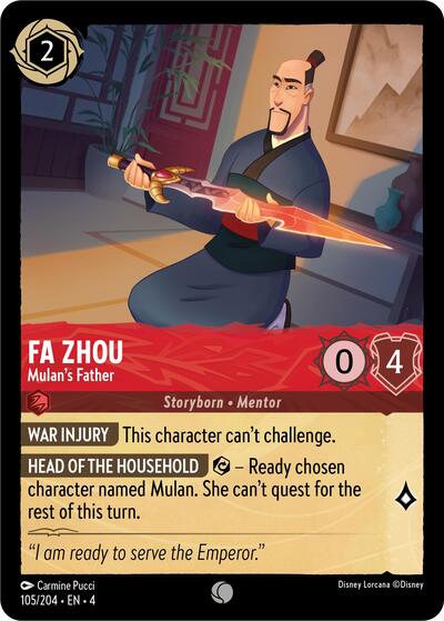 Fa Zhou - Mulan's Father (Ursula's Return)(4-105/204)(C)