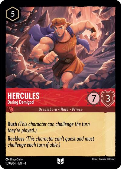 Hercules - Daring Demigod - Cold Foil (Ursula's Return)(4-109/204)(U)