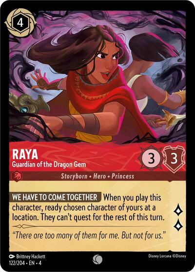 Raya - Guardian of the Dragon Gem - Cold Foil (Ursula's Return)(4-122/204)(C)